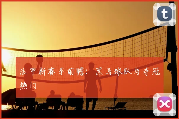 法甲新赛季前瞻：黑马球队与夺冠热门